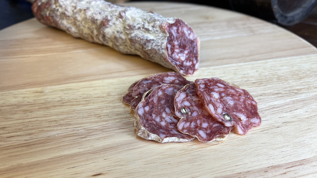 Istrian kosnica (salami), sliced&amp; vacuumed, Sanvincenti