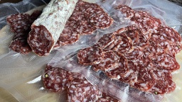 Istrian kosnica (salami), sliced&amp; vacuumed, Sanvincenti