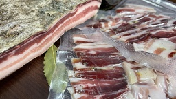 Istrian pancetta, vacuum, sliced, Sanvincenti